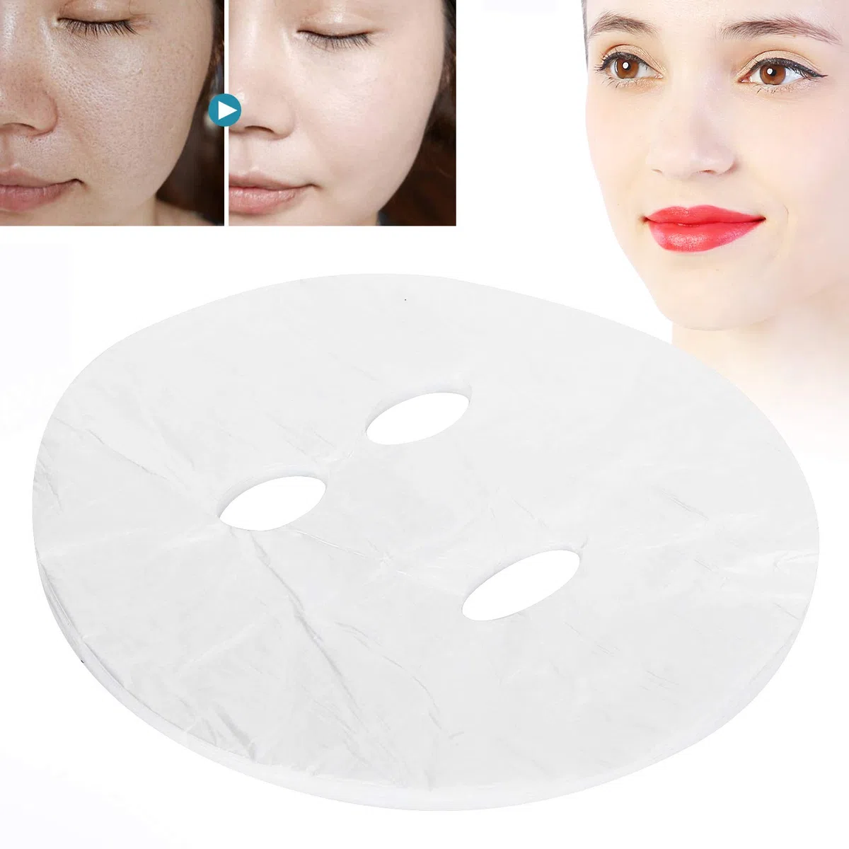 per il Viso in Plastica, 600 Pezzi Pellicola di Plastica Usa e Getta per il Viso Carta Fai da Te Bellezza Cura della Pelle per il Viso Fogli Copri Copri per il Viso Foglio