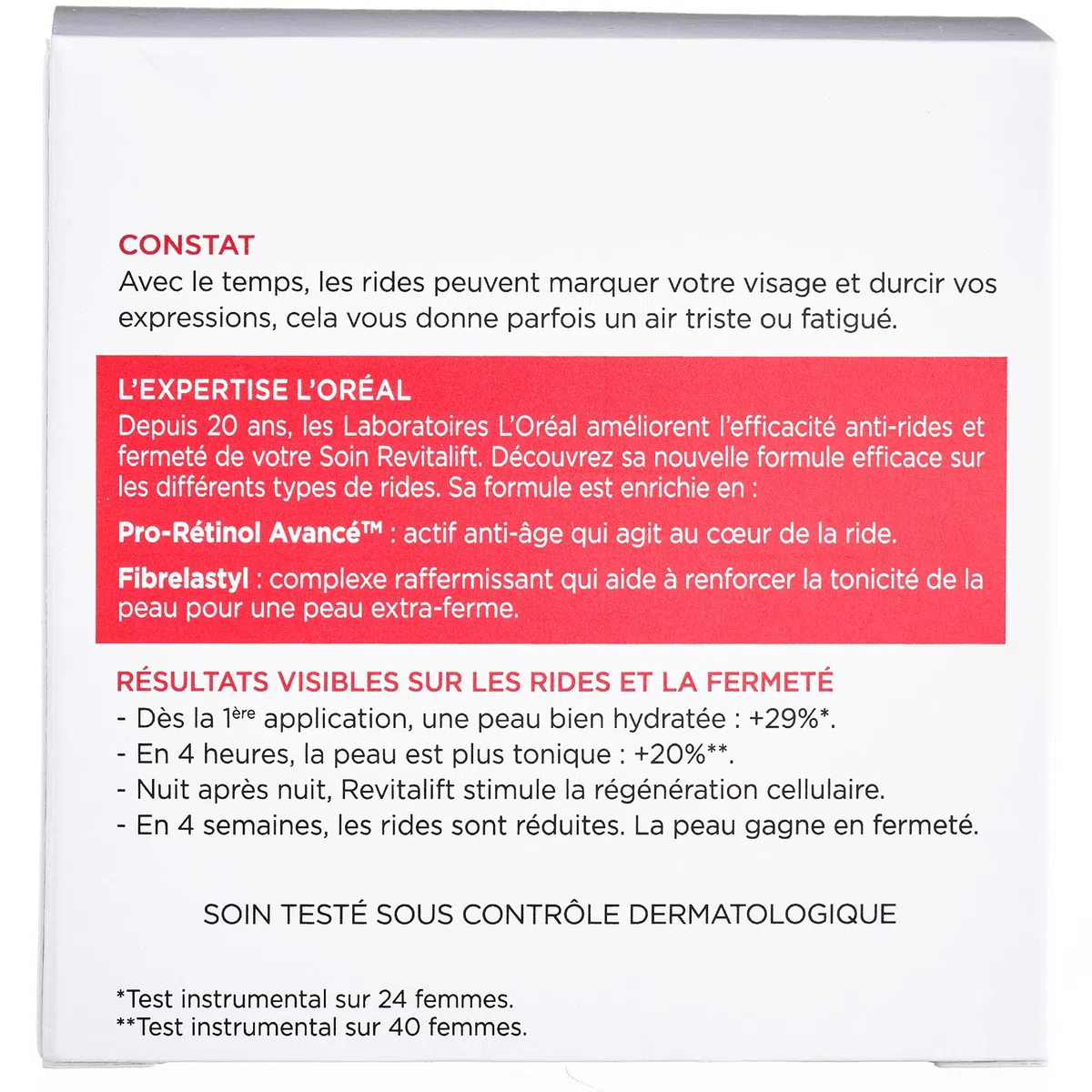 L'Oréal Paris - Cura Notte Idratante Viso Anti-Aging - Crema Antirughe, Extra Fermezza e Tonificante - Arricchito con Pro-Retinolo & Fibrelastyl - Tutti i tipi di Pelle - Revitalift - 50 ml