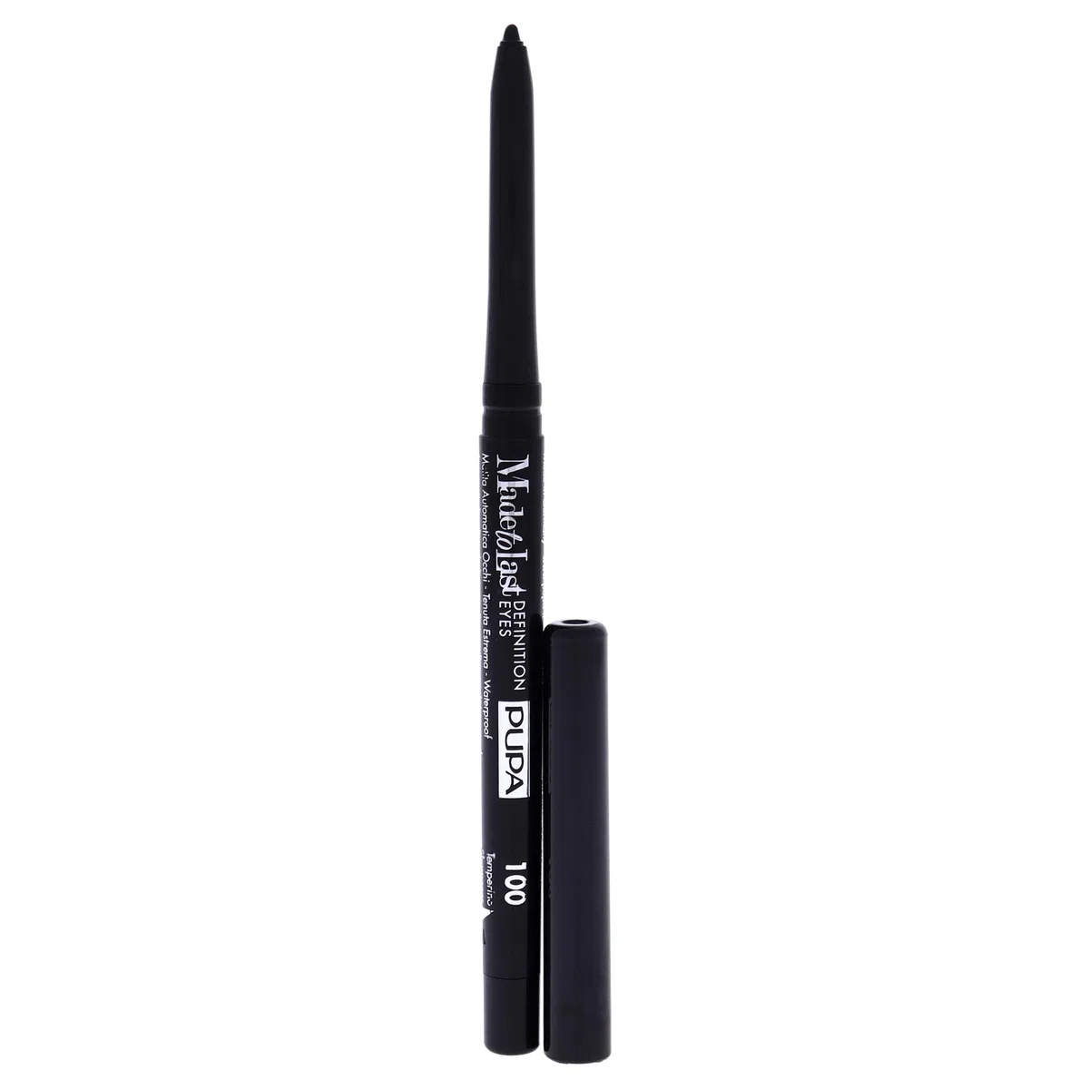 Pupa Matita Occhi Waterproof Made to Last Definition Eyes Pencil (Colore 100 Deep Black) Tenuta estrema, Stilo automatica, Mina retraibile, Temperino incluso - Formato 0,35 g