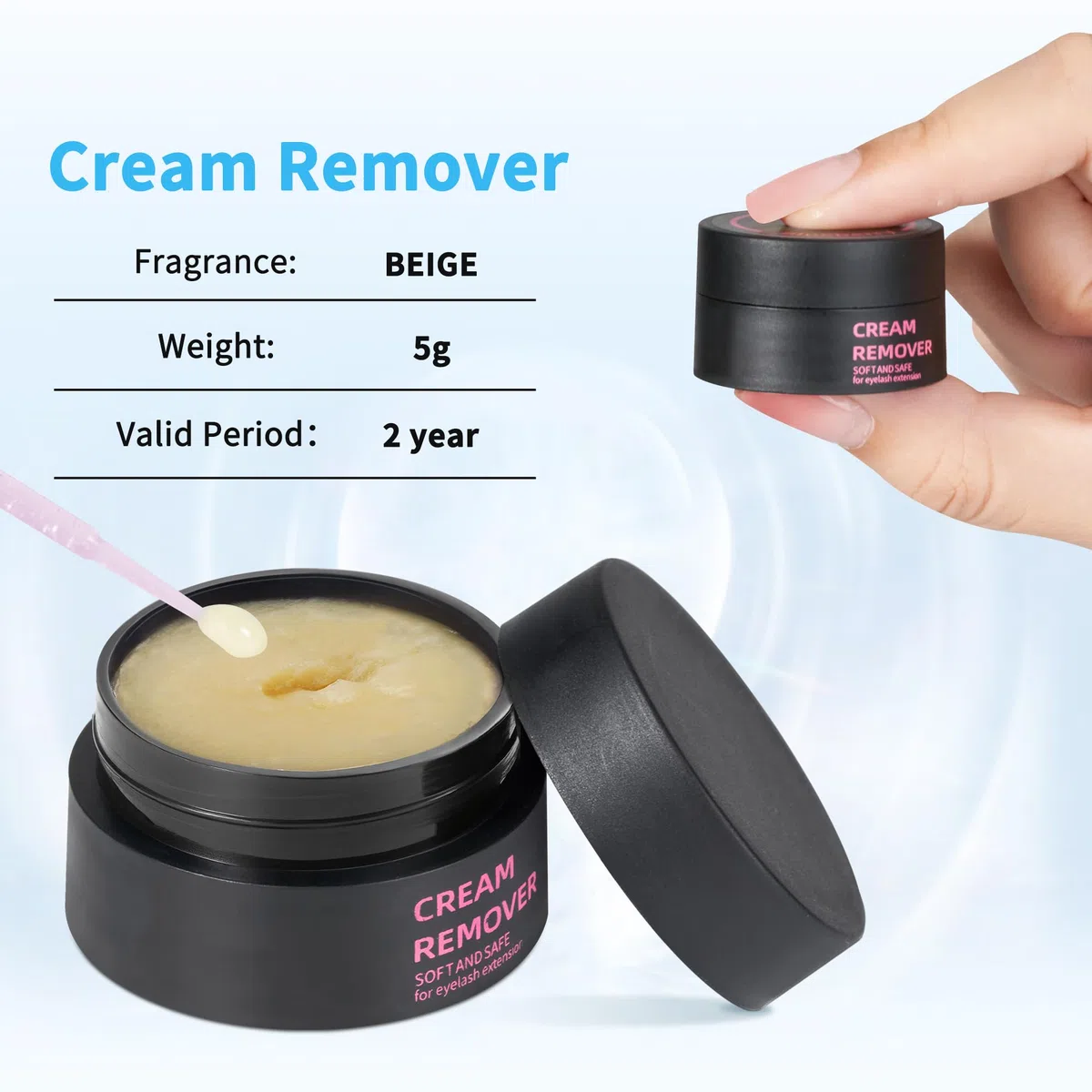 Crema Rimuovi per Ciglia Estensioni 5g, Remover Crema Extension Ciglia, struccante delicato senza irritazione oculare