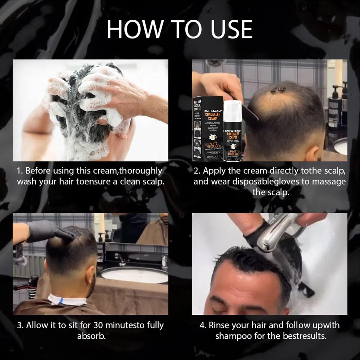 Crema coprente per cuoio capelluto, capelli e cuoio capelluto – Crema radice naturale 50 ml per capelli più pieni e maggiore densità di attaccatura dei capelli in uomini e donne