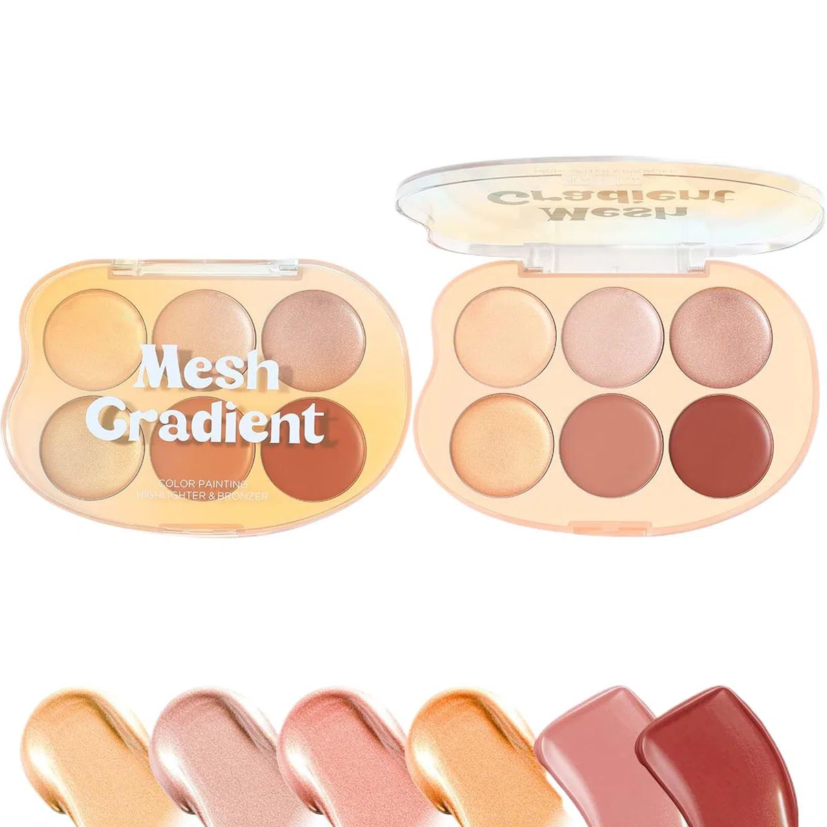 Illuminante Trucco | Palette Contouring e Blush 6 Colori con Effetto Highlighter,Cosmetici Crema Impermeabili a Lunga Tenuta per Donne e Ragazze