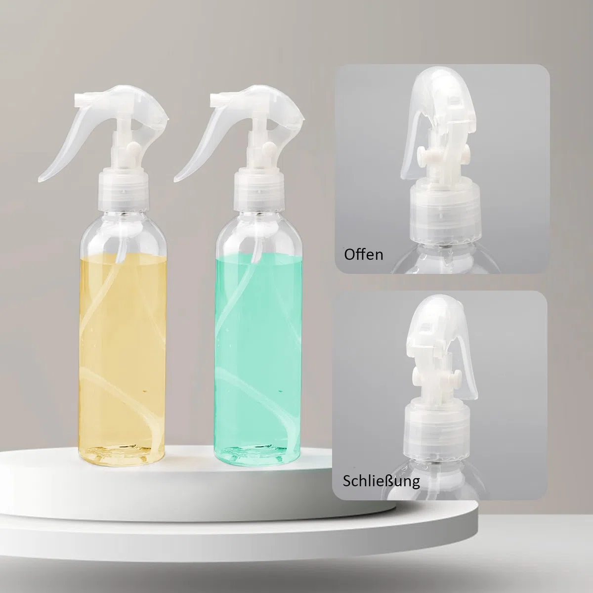HENGBIRD 5 flaconi spray con imbuto pieghevole da 200 ml, in plastica, flacone spray per piante, flacone spray ricaricabile per capelli, pulizia, piante, cosmetici