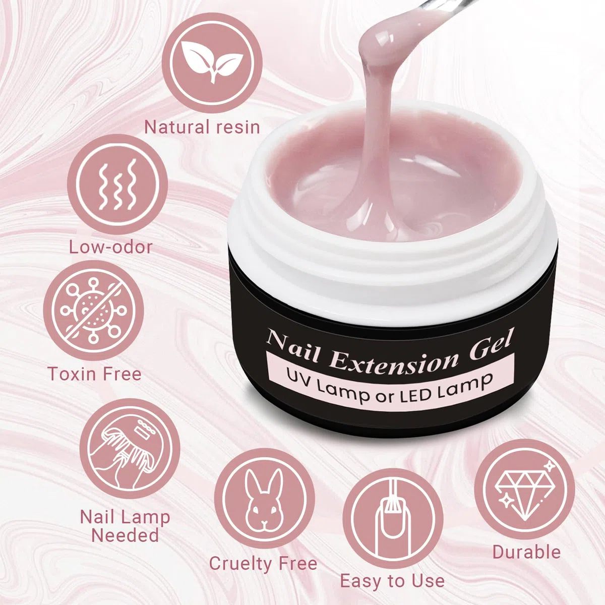 Sularpek 15 ml Gel Costruttore per Unghie, Gel Ricostruttore per Unghie, Gels per Riparazione Unghies, Riparazione, Rinforzo, Design per Nail Art (Nude)