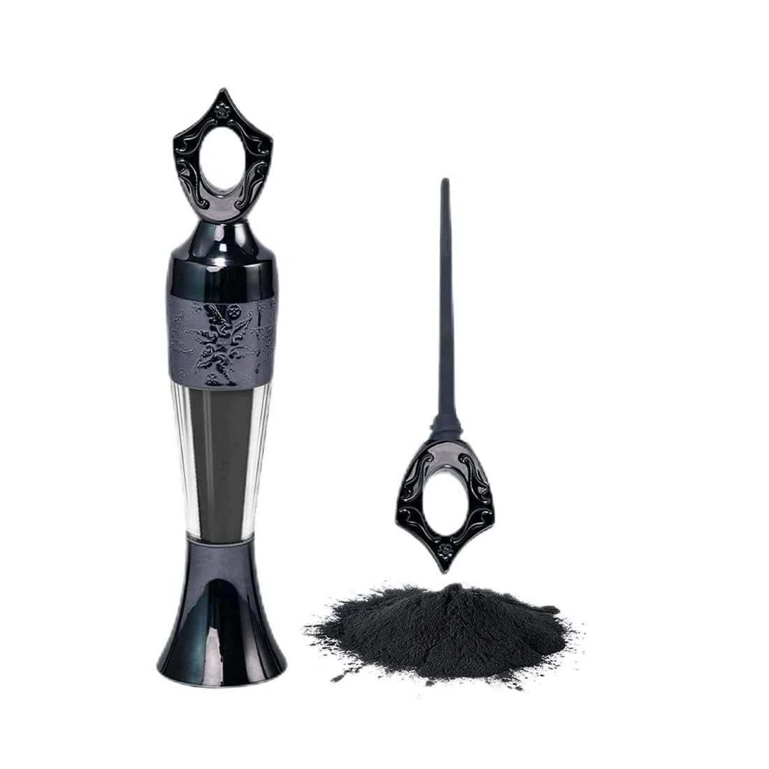 Eyeliner in Polvere,Resistente all'acqua, Effetto Smoky Intenso a lunga Durata,Trucco Naturale e Asciutto (Nero)