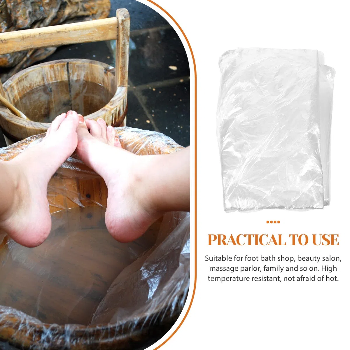 Generico Sacchetti in Plastico per Vaschetta per Pedicure Monouso 80 Pezzi, Resistenti e Facili da Usare e Conservare, per Salone e Massaggi