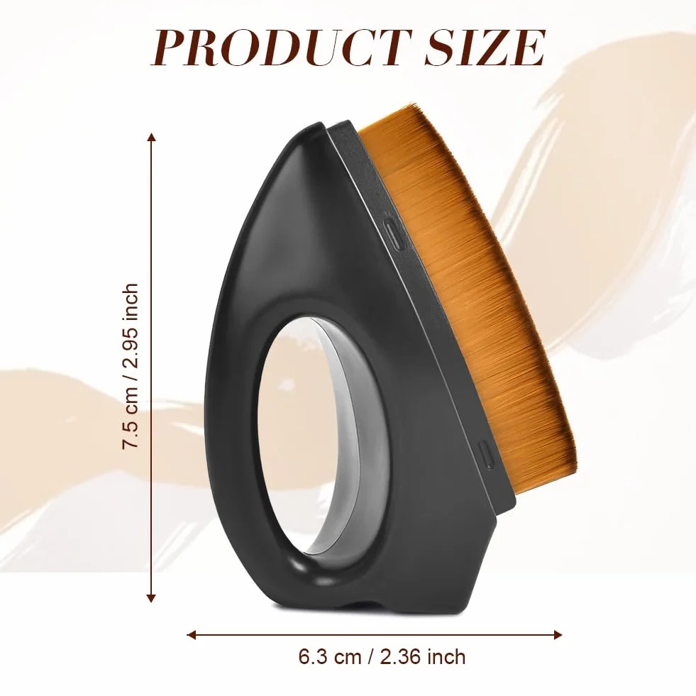 LOPHE Pennello Abbronzante, Spazzola Abbronzante Leggero e Morbido, Pennello per Trucco con Maniglia e Scatola, per Corpo e Gambe Pennello Abbronzante, Crema Viso, Primer, Cosmetici in Crema(Nero)