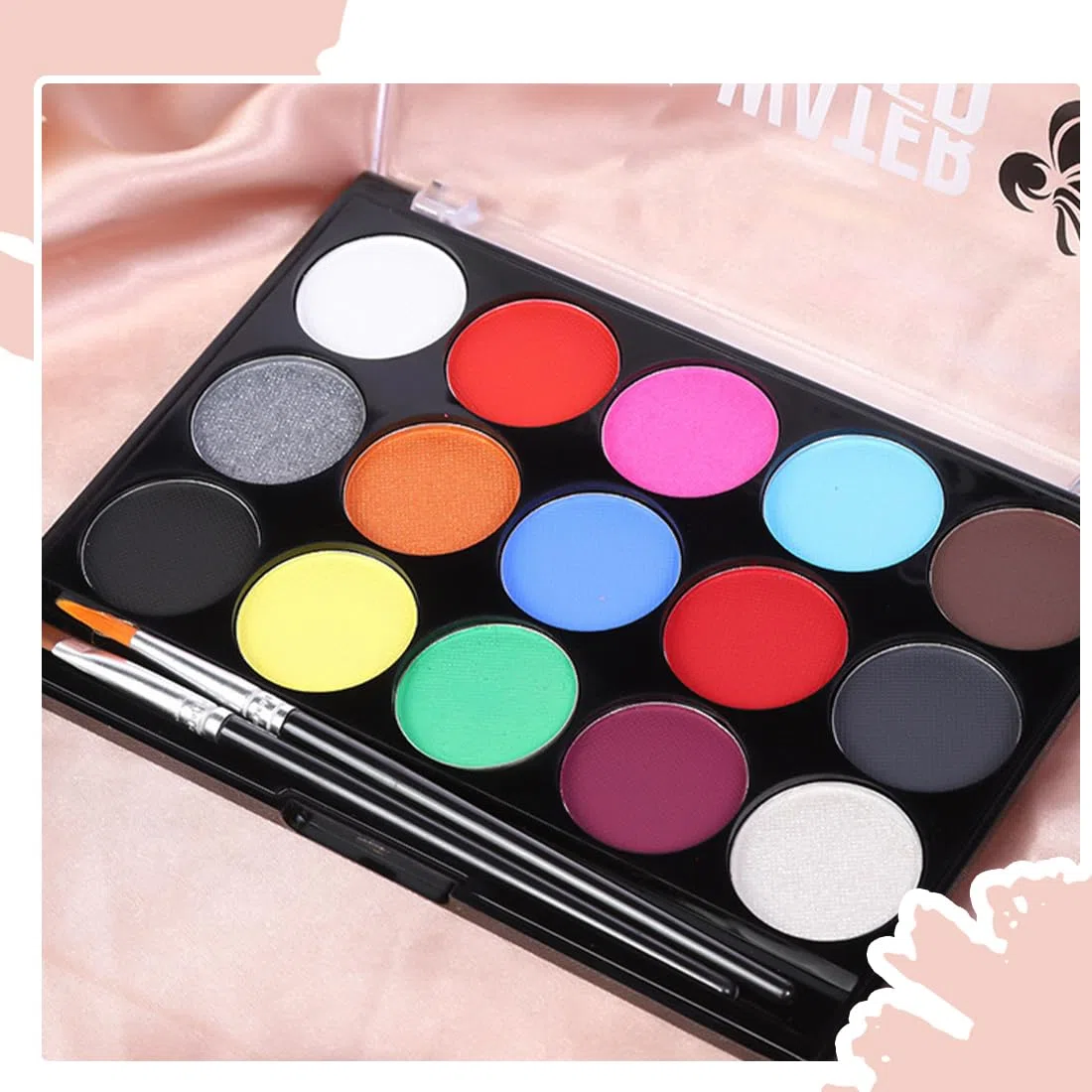 Pittura Viso e Corpo 15 Colori - Naturale e Sicuro, Ideale per Feste, Halloween e Trucco Cosplay Carnevale