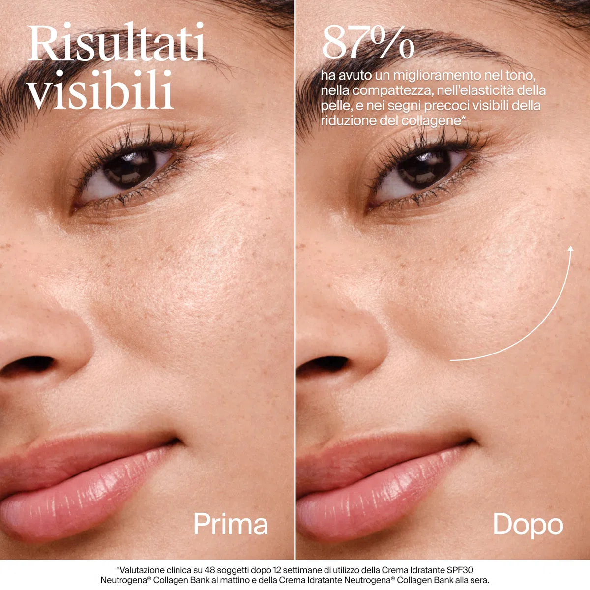 Neutrogena Collagen Bank Crema Idratante Viso, Crema Collagene viso con Tecnologia Micropeptidica brevettata e Bakuchiol anti-età per tutti i tipi di pelle, Formula leggera per uso quotidiano, 50 ml