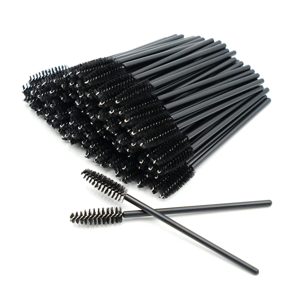 100 pezzi Scovolini Mascara Monouso, Scovolino Ciglia e Sopracciglia Make Up, Pennello per Extension Ciglia Donna, Pettine Ciglia, Applicatore per Mascara (Nero)