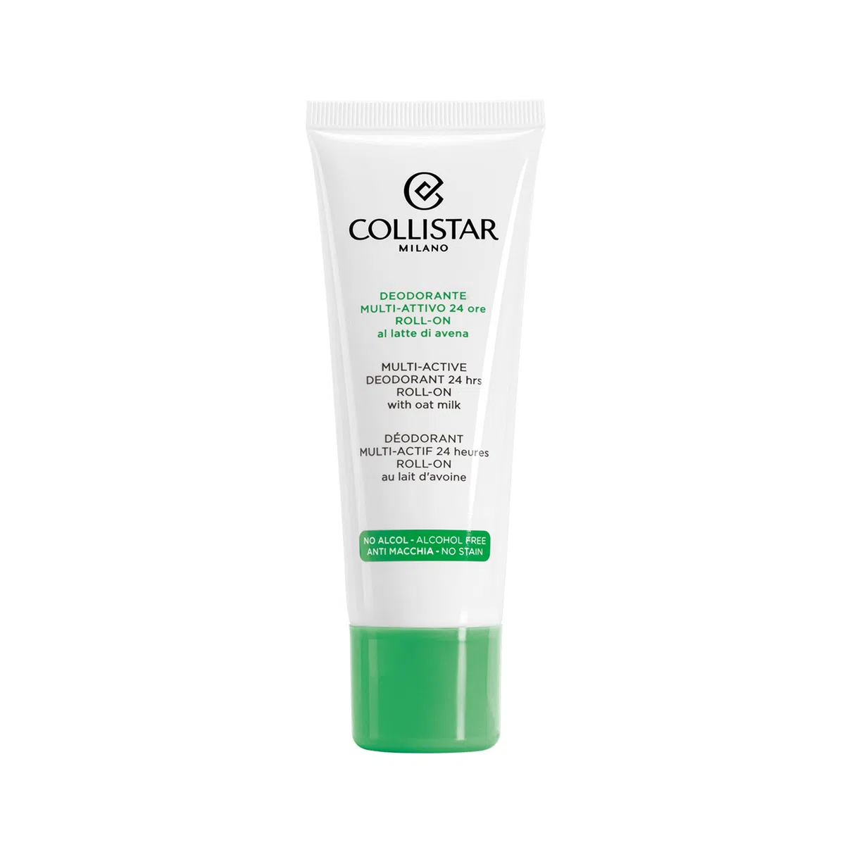 Collistar Deodorante Multi-Attivo 24 Ore Roll-On al Latte di Avena, No Alcol, Anti-traspirante, Idratante e Lenitivo, Freschezza Lunga Durata, 75 ml