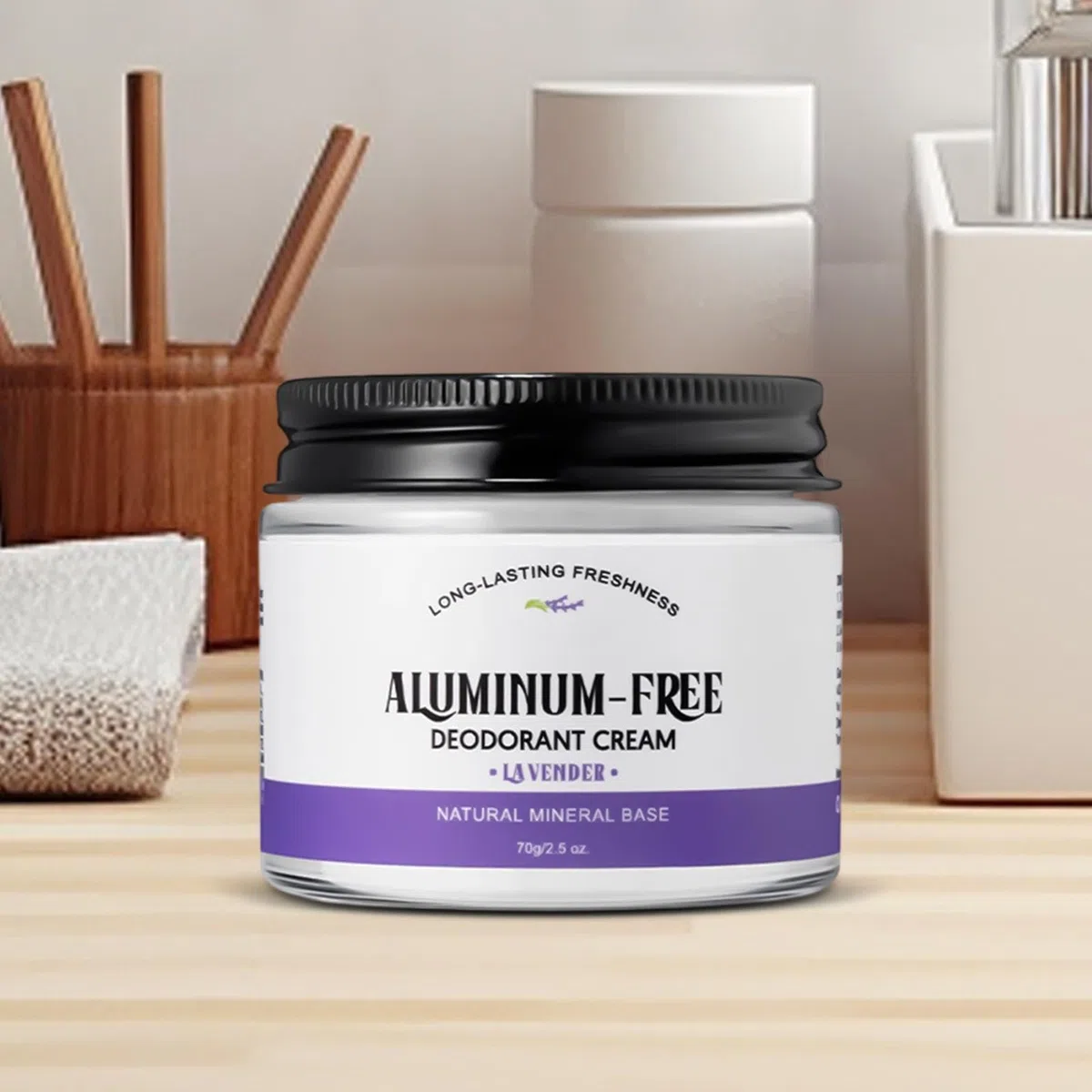 Crema antitraspirante, Formula non appiccicosa ad asciugatura rapida, 70 ml, Crema deodorante senza alluminio, Formula per il controllo degli odori a lunga durata, Applicazione multiarea, Per tutto il