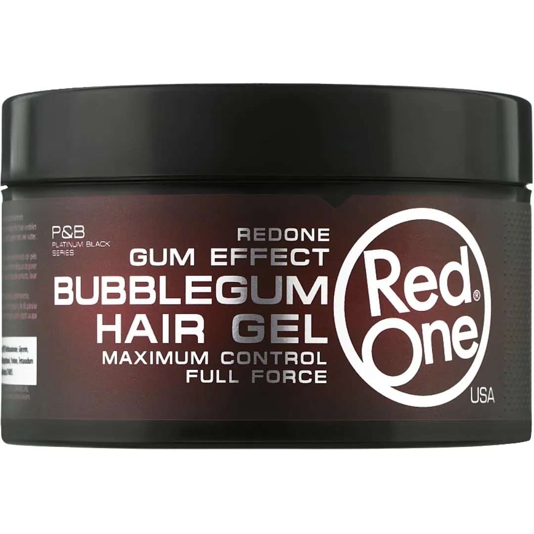 RedOne Hair Gel Bubblegum (Gum Effect) – Gel Capelli Effetto Bagnato a Lunga Durata, 400 ml | Gel Capelli Uomo e Donna per Ricci e Lisci, Definizione e Controllo | Rimozione Facile Pettinando