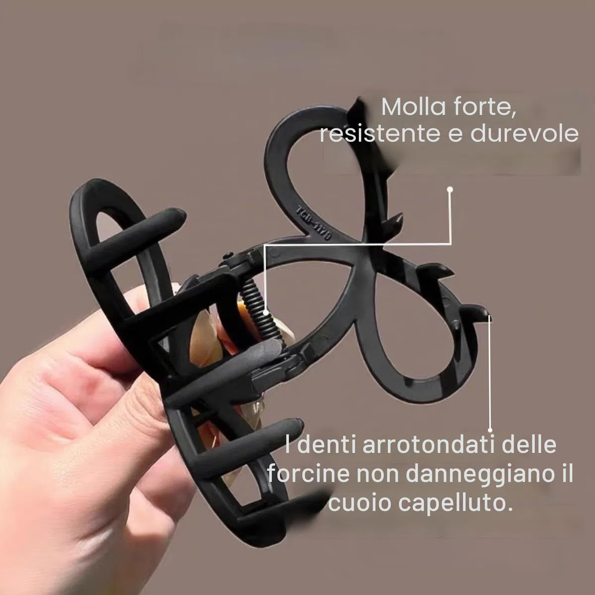 3 fermagli per capelli da donna, per capelli spessi e sottili, per ragazze e donne, accessori per capelli (nero, beige, marrone)