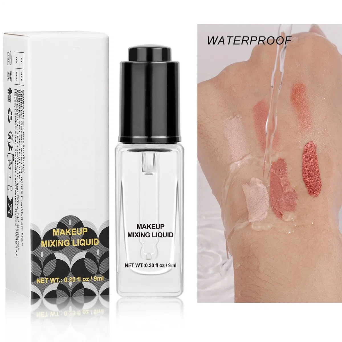 Liquido Per Miscelare Trucco, Potenziatore Di Pigmenti, 9 Ml/0,3 Fl Oz, Ombretto/fondotinta Per Trúcco Medio, Liquide Fissanti Per Trucco Trasparenti, Sigillante Per Eyeliner, Per Donne E Ragazz