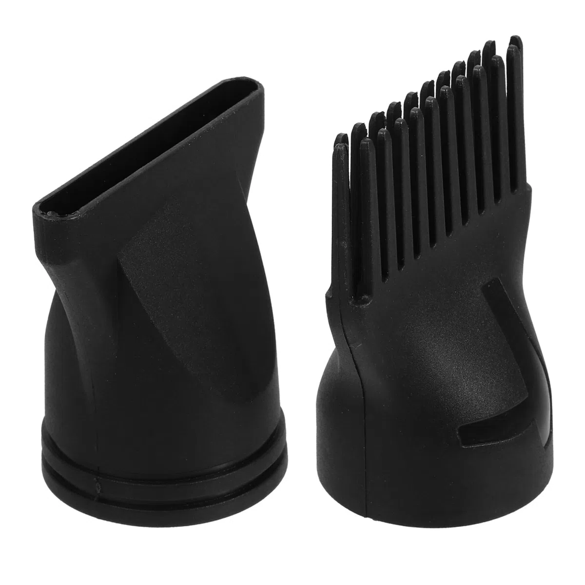 Accessorio Diffusore per Asciugacapelli Ugello Concentratore 2 Pezzi in Plastica Resistente Alta Temperatura Nero per Routine e Styling Chioma