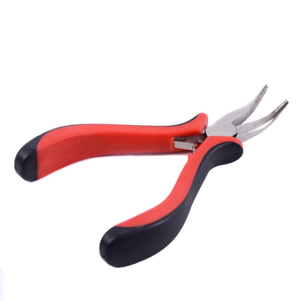 Set di strumenti di estensione dei capelli: pinze per l'estensione dei capelli, micro ago e micro anello in silicone (biondo)