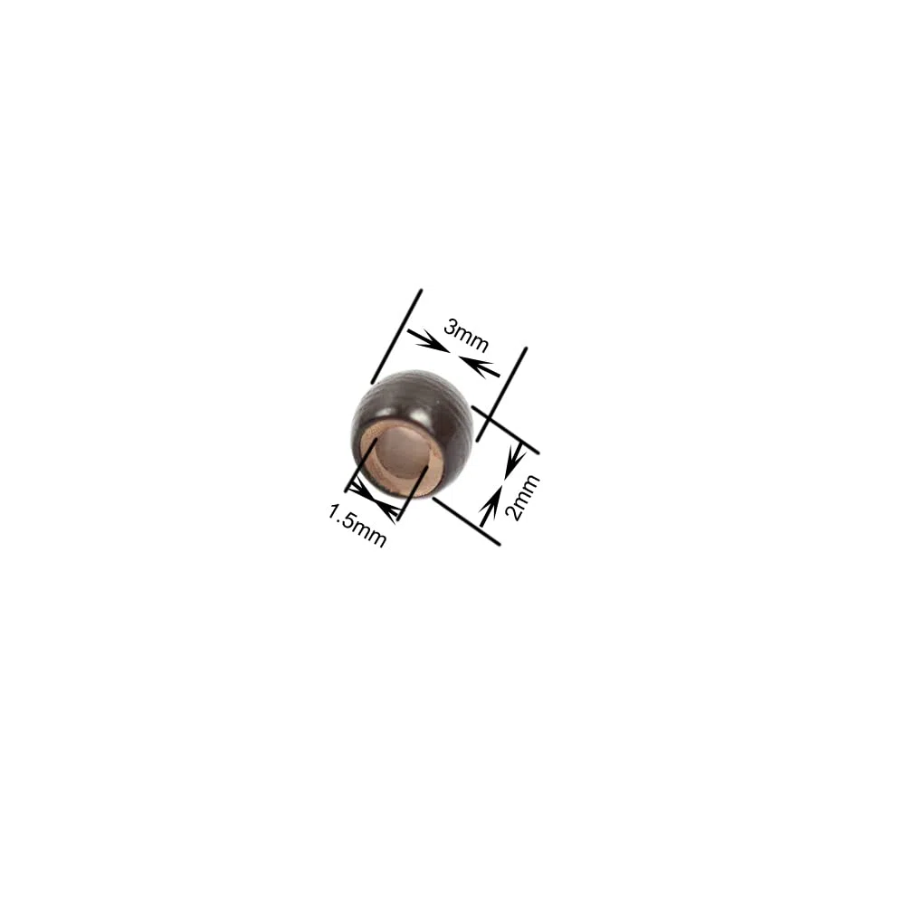Nano anelli in silicone da 3,0 mm micro collegamenti per estensione dei capelli 500 pz/lotto (3# marrone scuro)