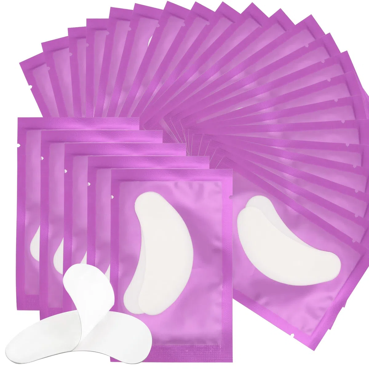 LZM Patch Occhi Extension Ciglia, 50 Paio Gel Cerotto - Senza Pelucchi