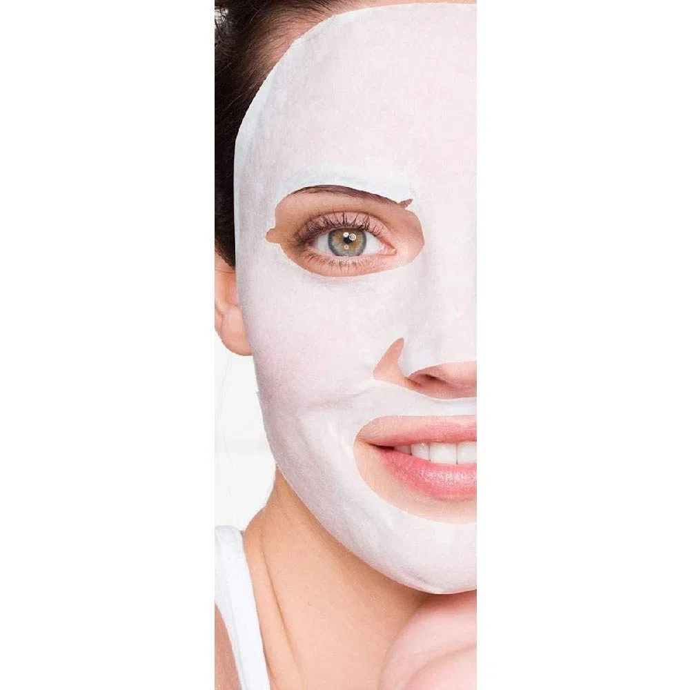 Garnier SkinActive, Maschera in tessuto super-idratante e opacizzante Hydra Bomb, Per pelli miste o grasse, Tè verde, Confezione da 5