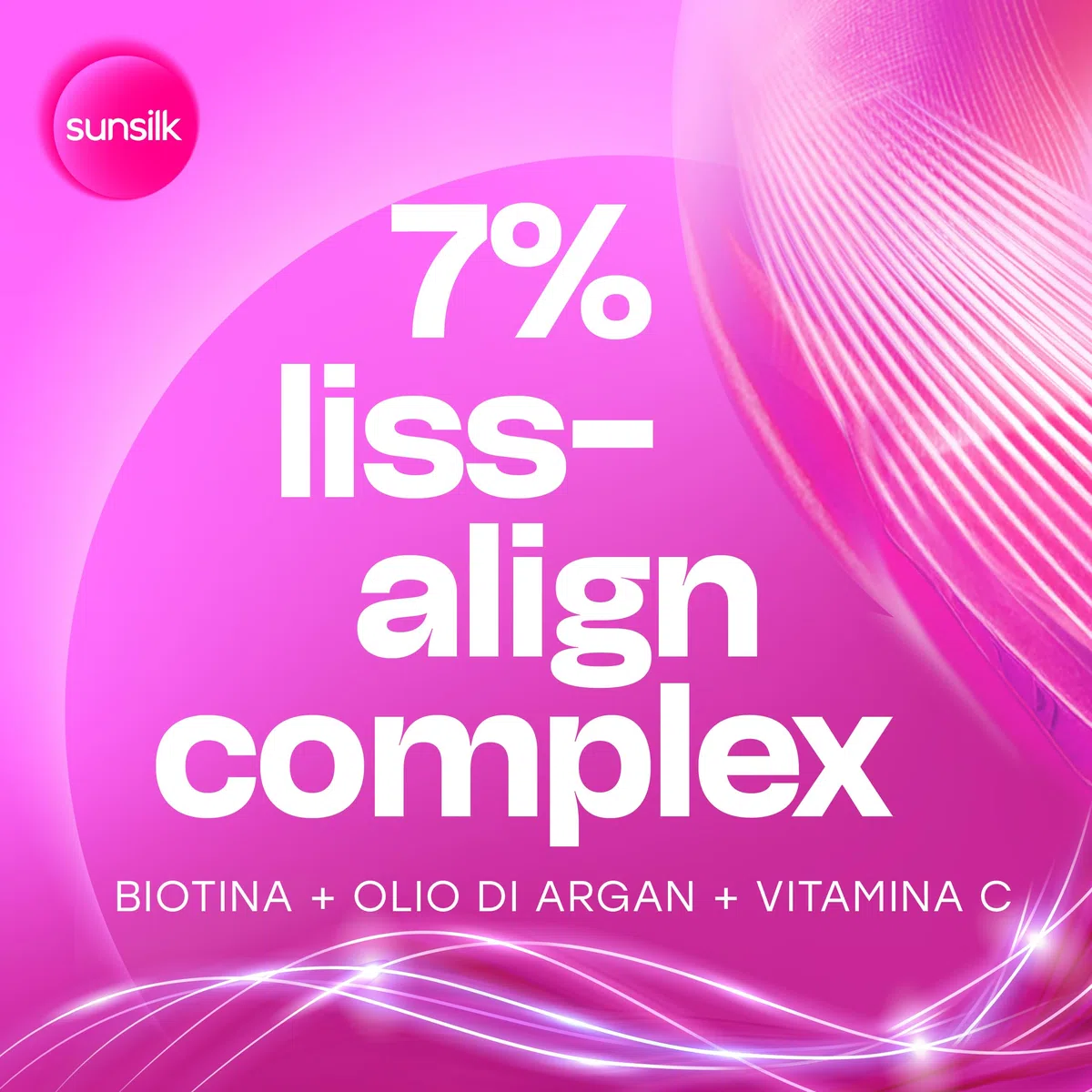 Sunsilk, Crema Lisciante & Districante Liscio Perfetto, Crema Capelli Senza Risciacquo Anti Crespo, Formula con 7% LISS-ALIGN COMPLEX con Biotina, Olio di Argan e Vitamina C, 6 Pezzi da 200 ml