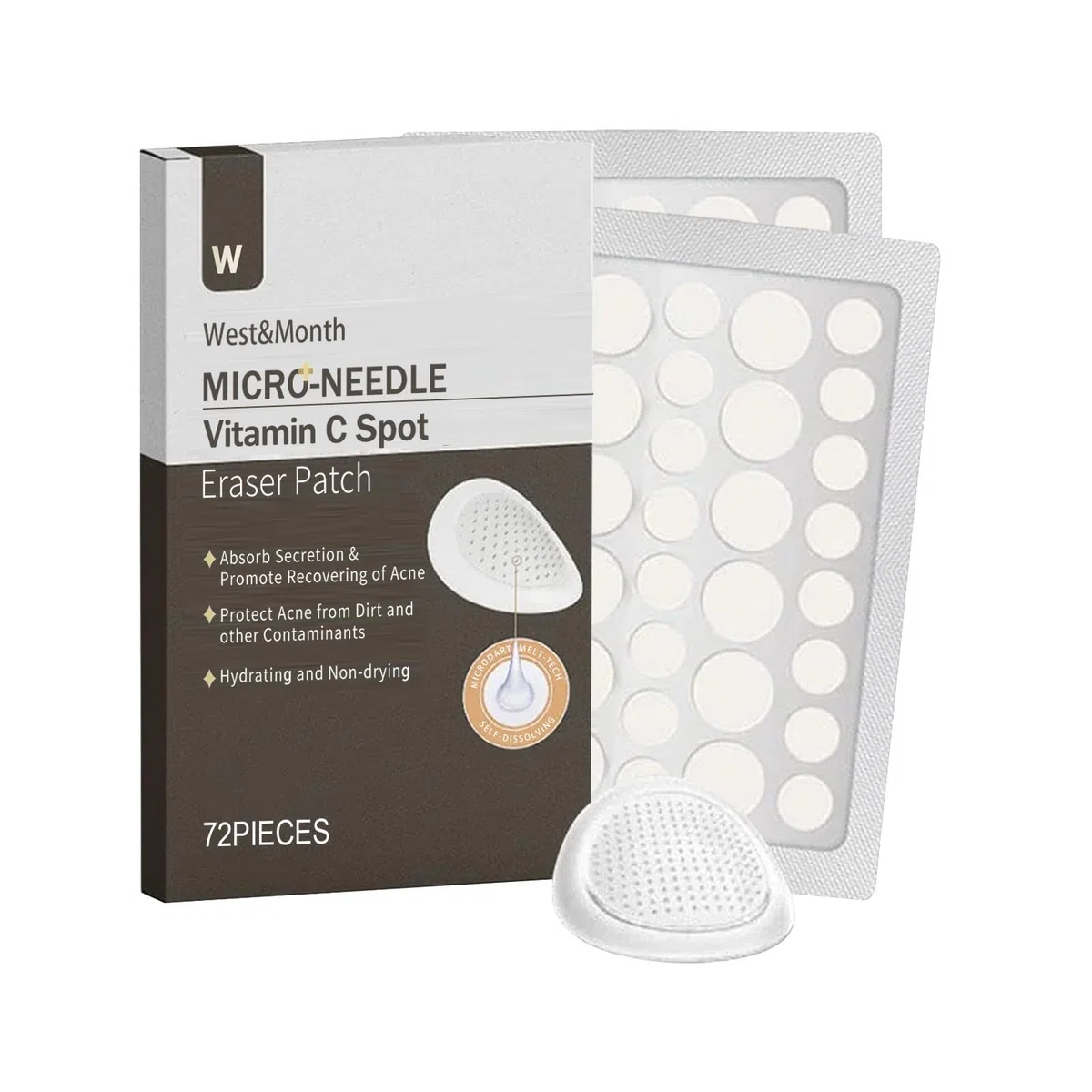 Patch per Cancellare Macchie di Vitamina C, Adesivi Idratanti per Rimuovere L', Restringere i Pori, Cerotti per la Cura della Pelle, Pelle Chiara e Chiara
