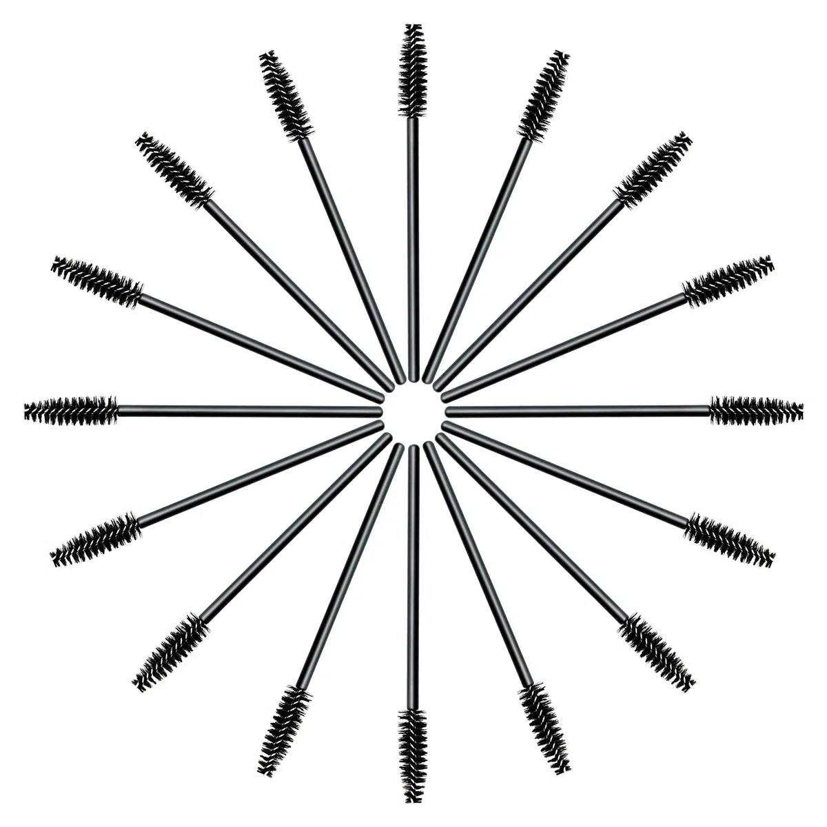 100 pezzi Scovolini Mascara Monouso, Scovolino Ciglia e Sopracciglia Make Up, Pennello per Extension Ciglia Donna, Pettine Ciglia, Applicatore per Mascara (Nero)