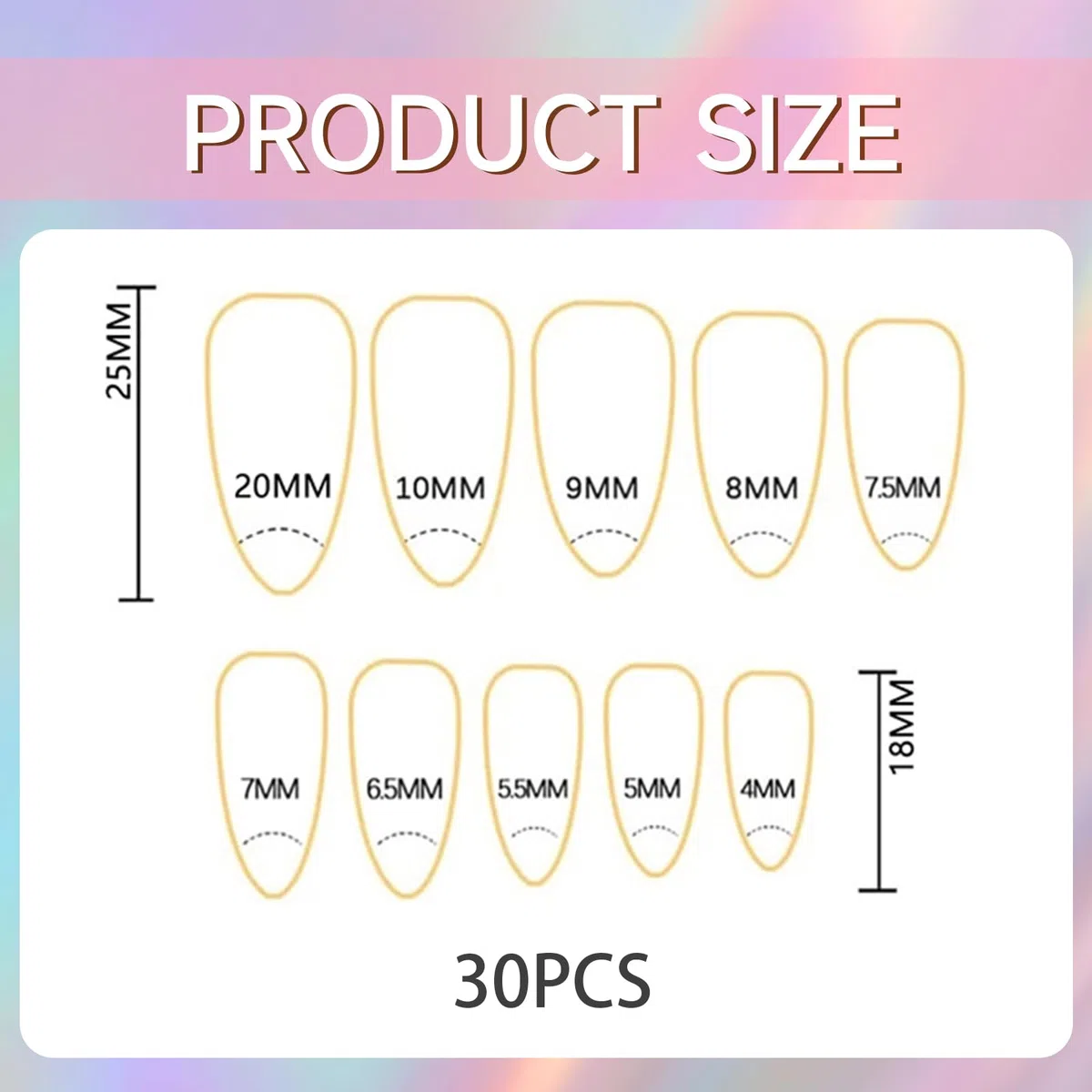 30 pezzi 3D Ocean Press on Nails, Mandorla Estate Rosa Conchiglia & Stelle Marine Unghie Artificiali Perline Unghie Finte con Goffratura 3D Inclusi cuscinetti adesivi e lima per unghie