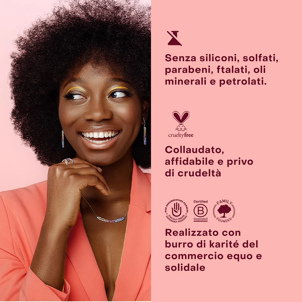 SheaMoisture Crema Leave-in Curl Enhancing Smoothie, Per Capelli Ricci o Mossi, Ricci Lucenti e Definiti, Effetto Anti-Crespo, Idratazione Intensa, Con Olio di Cocco, Ibisco e Burro di Karité, 326ml