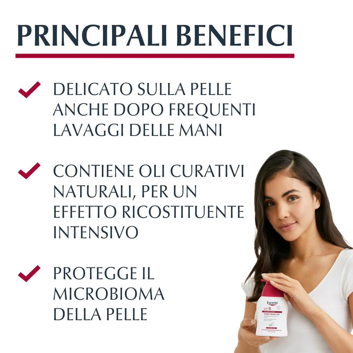 Eucerin pH5 Olio Detergente Mani 250 ml, Sapone liquido mani con Oli Nutrienti per un'idratazione intensa, Detergente pelle secca e sensibile adatto all'uso quotidiano e ai lavaggi frequenti