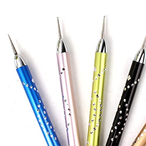 5 Pz/set Doppia Spirale Punteggiatura Penna Nail Art Marbleizing Punteggiatura Strumenti Manicure Punto Punta Penna Chiodo Dotter Strumento Per Nai Art
