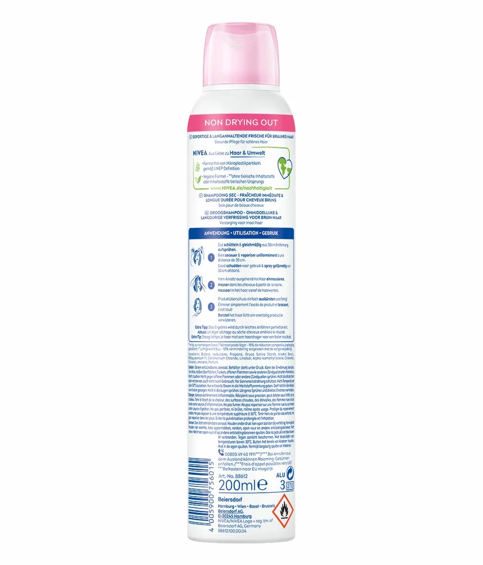 Nivea Shampoo secco fresco e delicato per capelli medi (200 ml), shampoo extra delicato secco con piacevole fragranza, shampoo per capelli secchi per una freschezza duratura