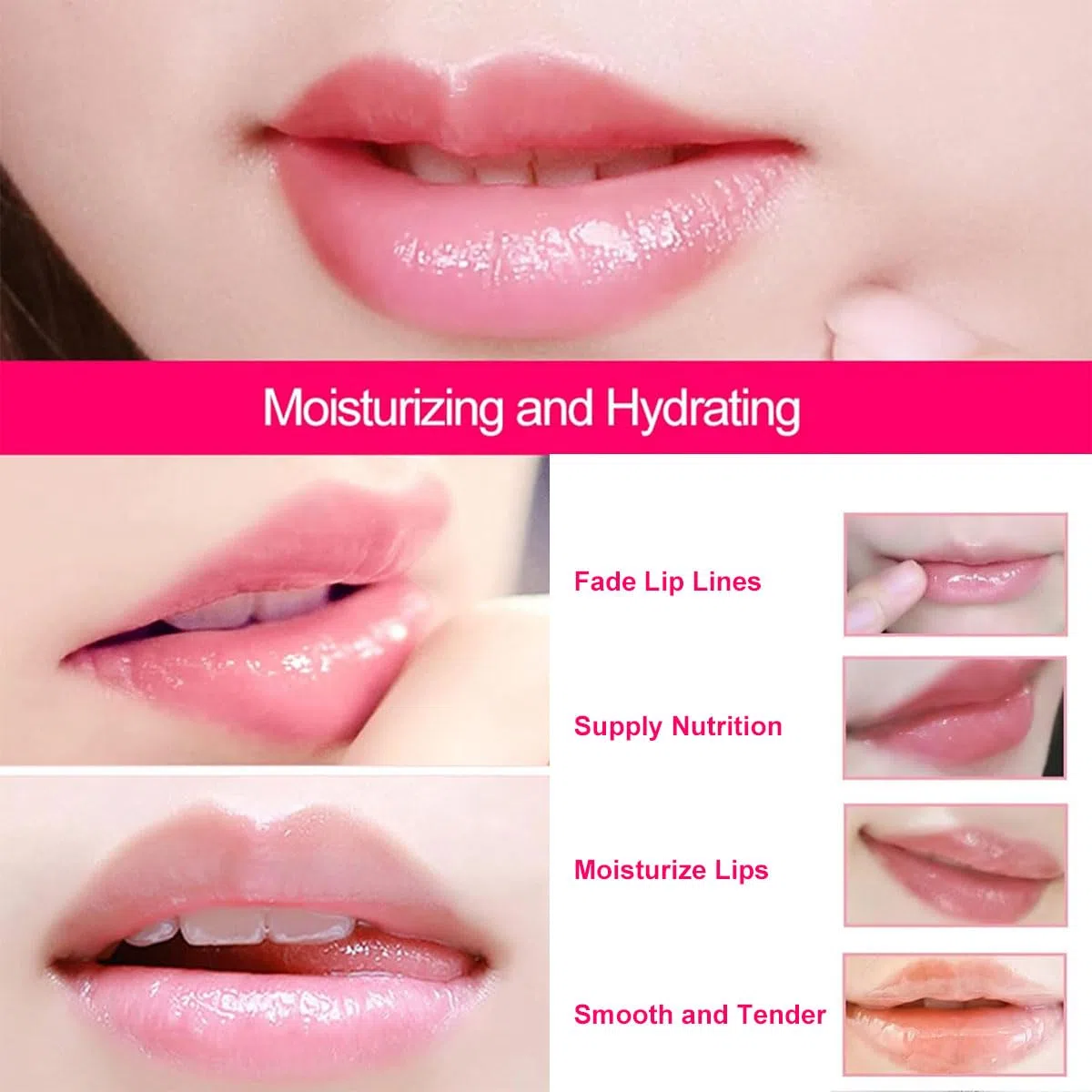Lip Mask, 15 Pezzi Maschera Volumizzante Labbra, Cuscinetti per Labbra Idratanti, Maschera per Dormire per Labbra per la Cura delle Labbra, Cuscinetti per labbra per Labbra Secche e Screpolate