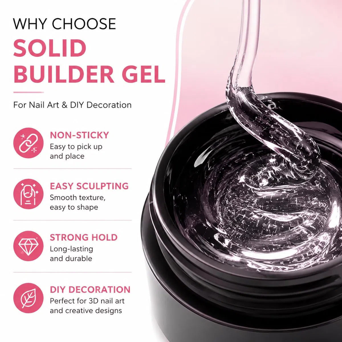 2x10ml Colle Unghie Finte Solida,Colla per Gel Unghie,Gel Colla per Tip unghia Solido,Fissaggio Strass E Decorazioni Nail Art,Ideale Per Nail Art Fai Da Te E Salone