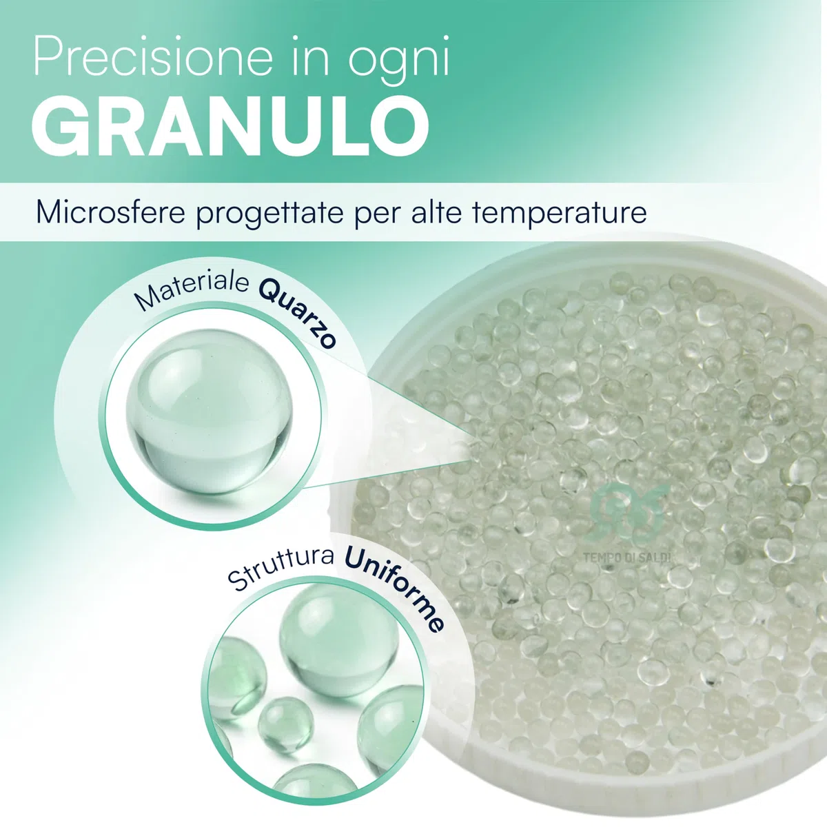 Tempo di Saldi Sfere di Quarzo per Sterilizzatore Estetica 500g - Microsfere Professionali ad Alta Conduzione Termica per Sterilizzatore al Quarzo di Strumenti in Acciaio Inox