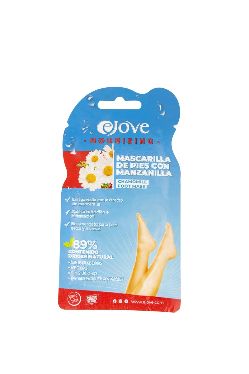 Ejove Maschera per piedi con estratto di camomilla | Idrata, ammorbidisce e condiziona la pelle | Consigliato per piedi secchi e asperi