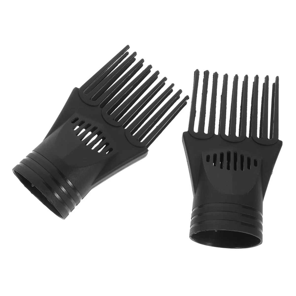 Spazzola per Phon Blow Dryer Brush in Plastico Nero, Accessorio Leggero da 2 Pezzi Asciuga Rapidamente senza Danneggiare i Chioma