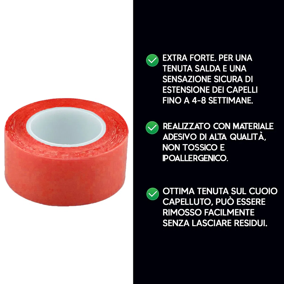 SOCAP NASTRO ADESIVO PER PARRUCCA PROFESSIONALE PER PARRUCCHIERE ROSSO