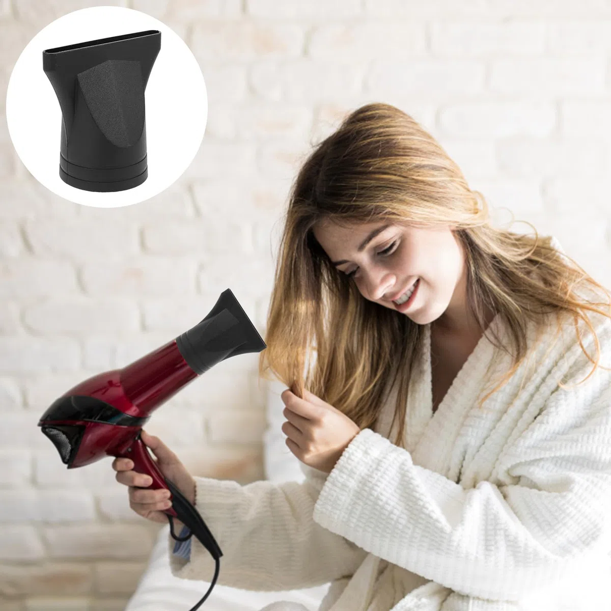 HEALLILY Ugello Diffusore per Asciugacapelli in Plastica Nera Accessorio Universale per Styling Professionale Compatibile con Phon da 1.57 Pollici Ideale per Uso Domestico E Parrucchieri 3 Pezzi