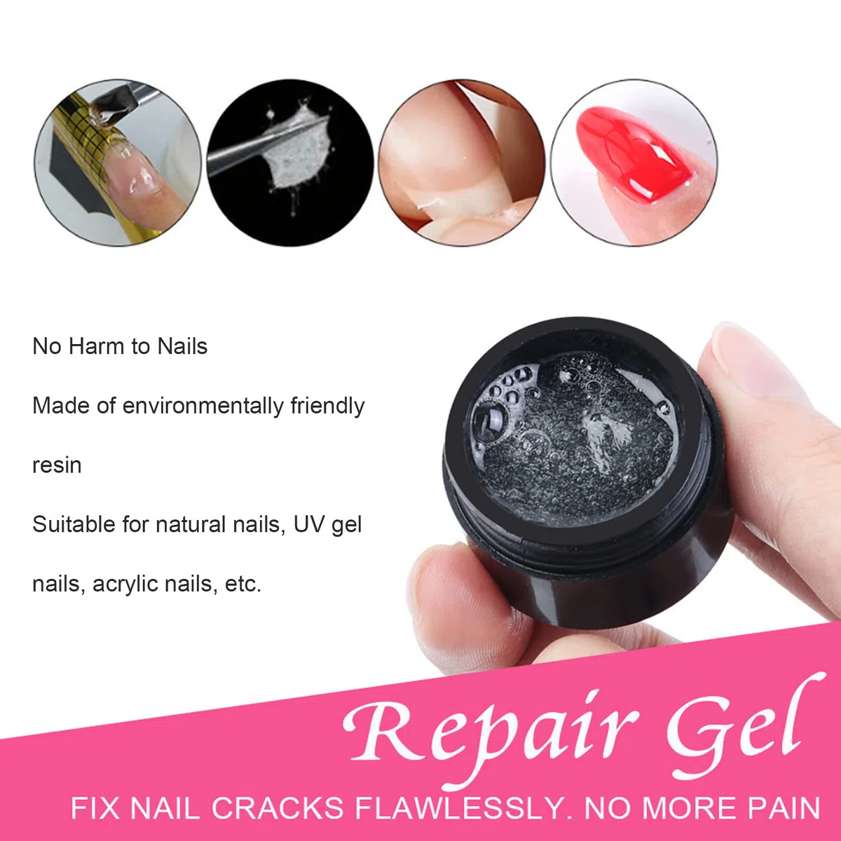 Kit per Estensione delle Unghie in Fibra di Vetro, Strumento per Manicure in Gel in Fibra di Vetro Ad Estensione Rapida per Unghie Fai-da-te e Salone di Bellezza per Unghie