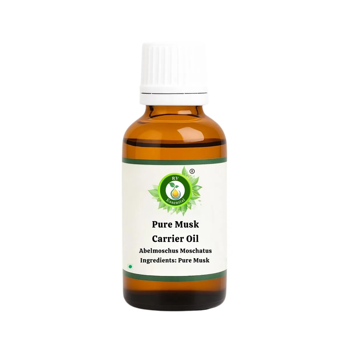 R V Essential Olio puro carrier di musk 50ml (1.69oz)- Abelmoschus Moschatus (100% Pressato a Freddo Puro e naturale) Pure Musk Carrier Oil