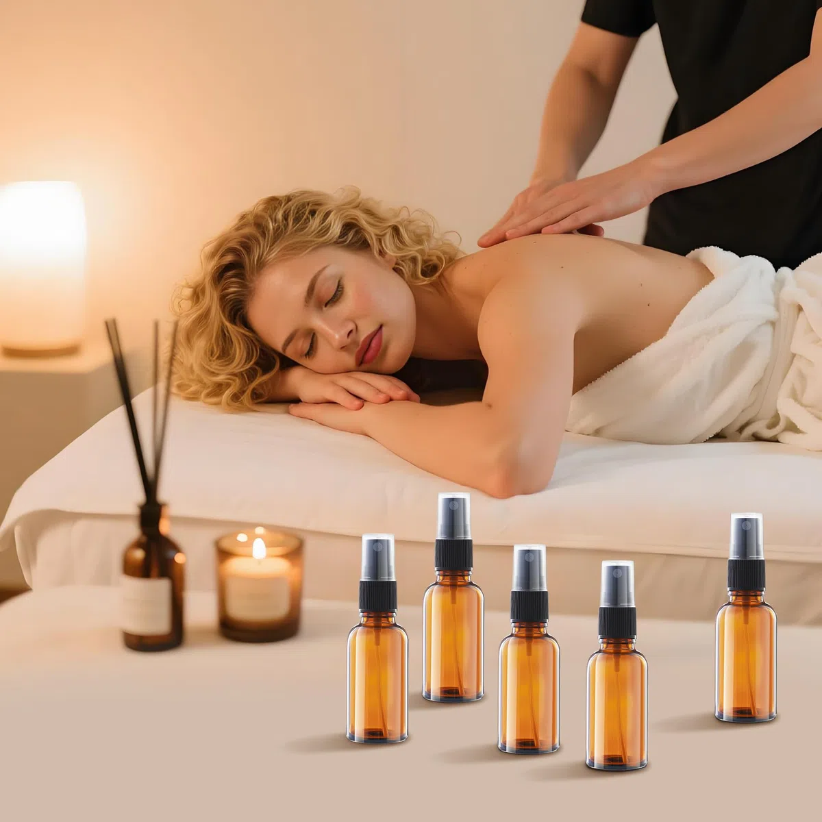 10 pezzi Bottiglie Spray Vetro, 30 ml Flaconi spray vuoti in vetro ,Flaconi spray in Vetro Ambrato con imbuto e contagocce Per il riempimento di oli essenziali, profumi,massaggi, capelli e viaggi