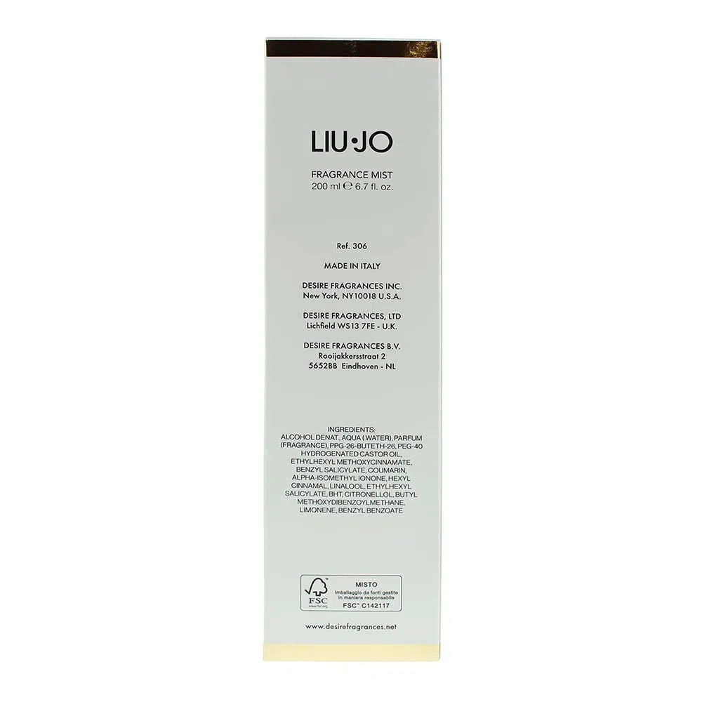 LIU JO DIVINE POPPY FRAGRANCE MIST SPRAY 200ML BOTTIGLIA DI VETRO