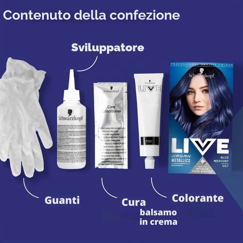 Schwarzkopf LIVE U67 Blu Mercurio