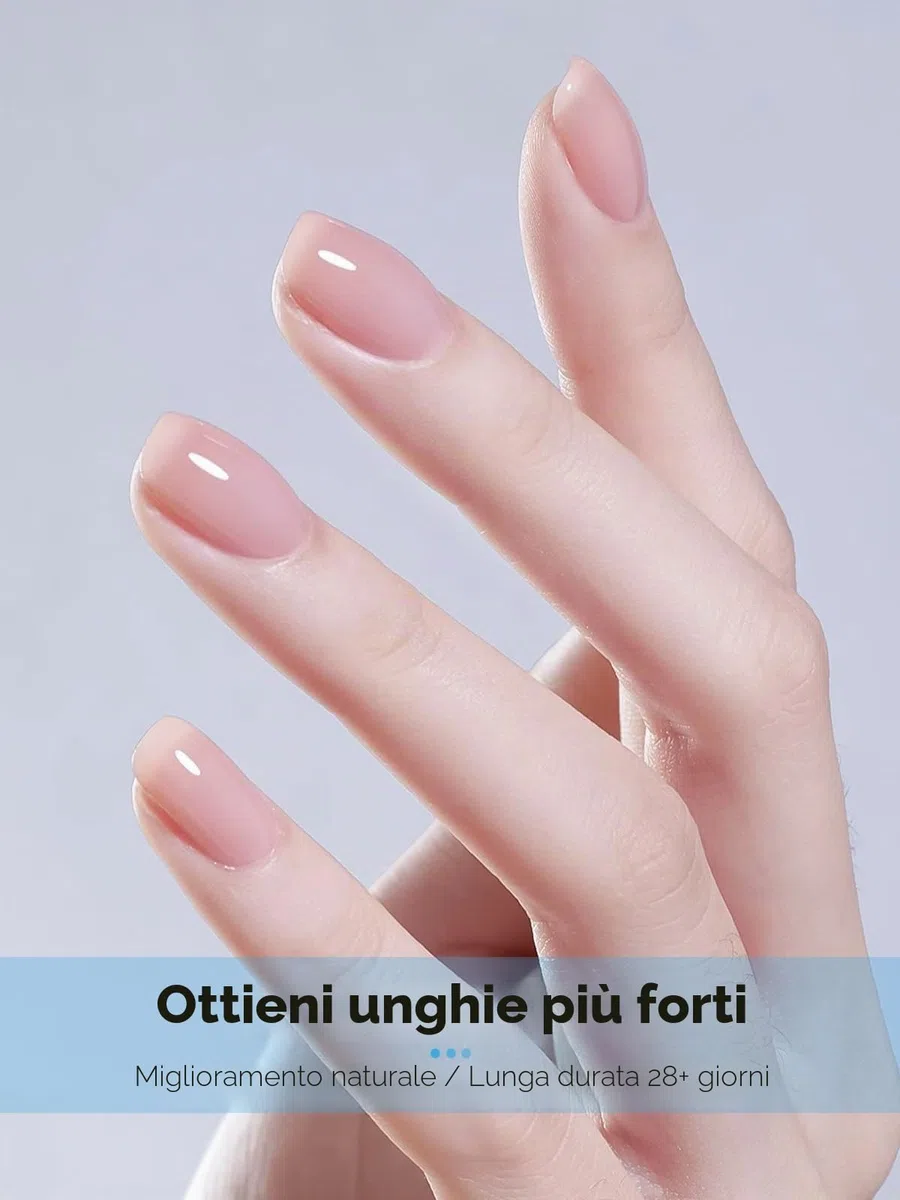 EBANKU 5PCS Base e Top Coat Semipermanente, Disidratatore per Unghie Primer per Unghie, Builder Gel Unghie, Kit Nail Prep e Primer Unghie UV LED Professionale per Smalto Unghie Gel