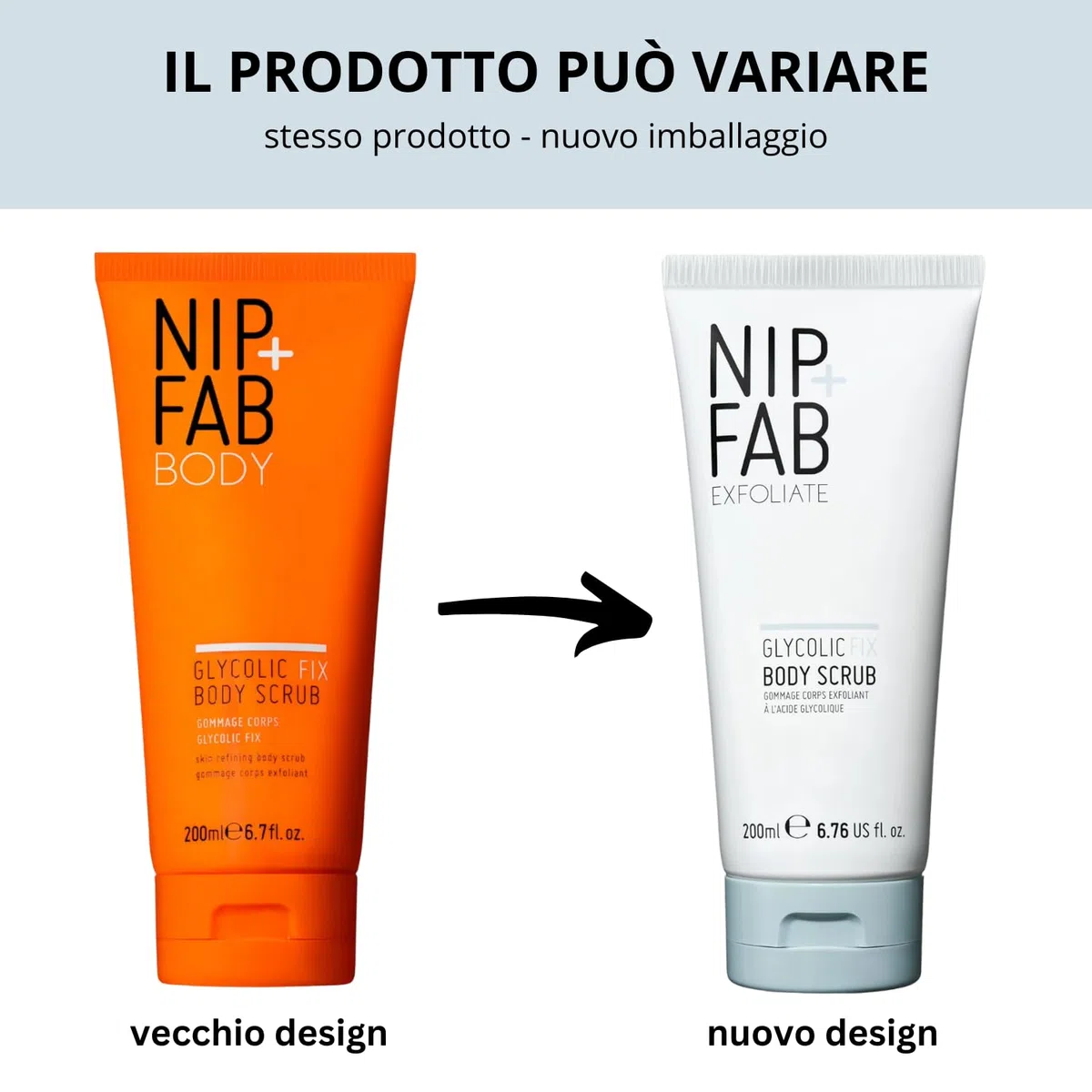 Nip + Fab Glycolic Fix Peeling Corpo –Cura del Corpo AHA con Acido Salicilico – Esfoliante per Cheratosi Pilare e Gambe a Fragola, per Pelle Liscia, 200 ml