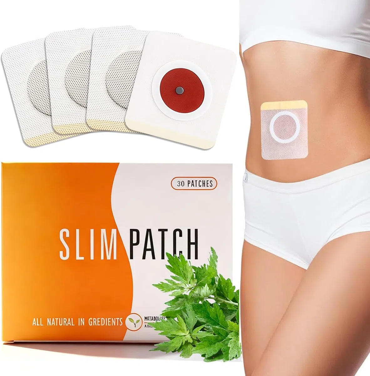 30 Pezzi Patch Dimagranti, Cerotti Dimagranti per Bruciare i Grassi Sulla Pancia, Vita a Secchiello, Pancia Grassa in Vita , Slimming Patch Anticellulite, Cerotti Dimagranti Efficaci