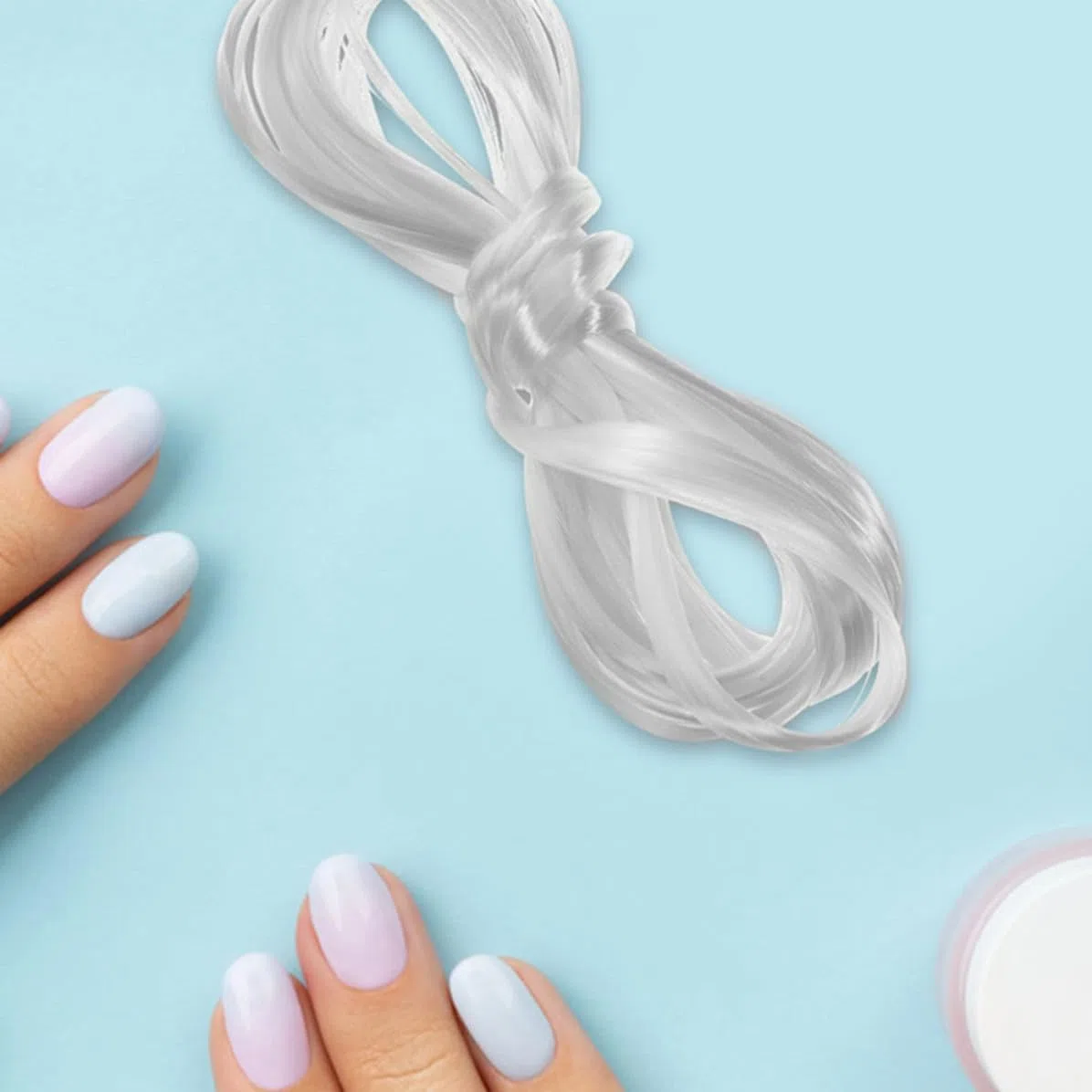 VILLCASE Estensioni per Unghie in Filamento di Plastica Bianca Flessibile, 3 Borse per Kit Allungamento Unghie, per Nail Art Fai da Te e Saloni di Bellezza