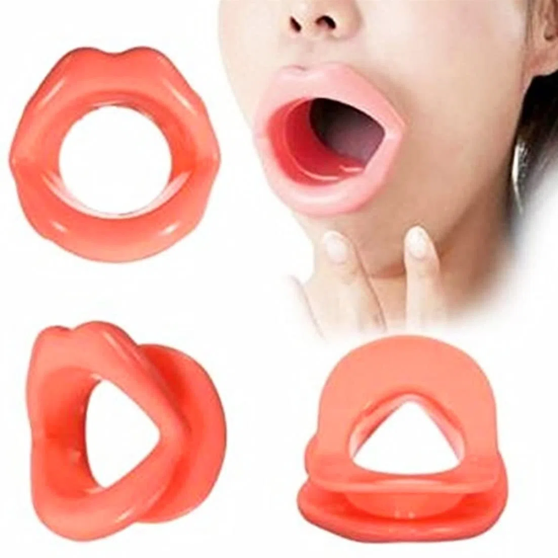 Più sottile per il viso in gomma siliconica, trainer per labbra Strumento di bellezza per il lifting del viso in gomma siliconica per la bocca del per l'uso quotidiano