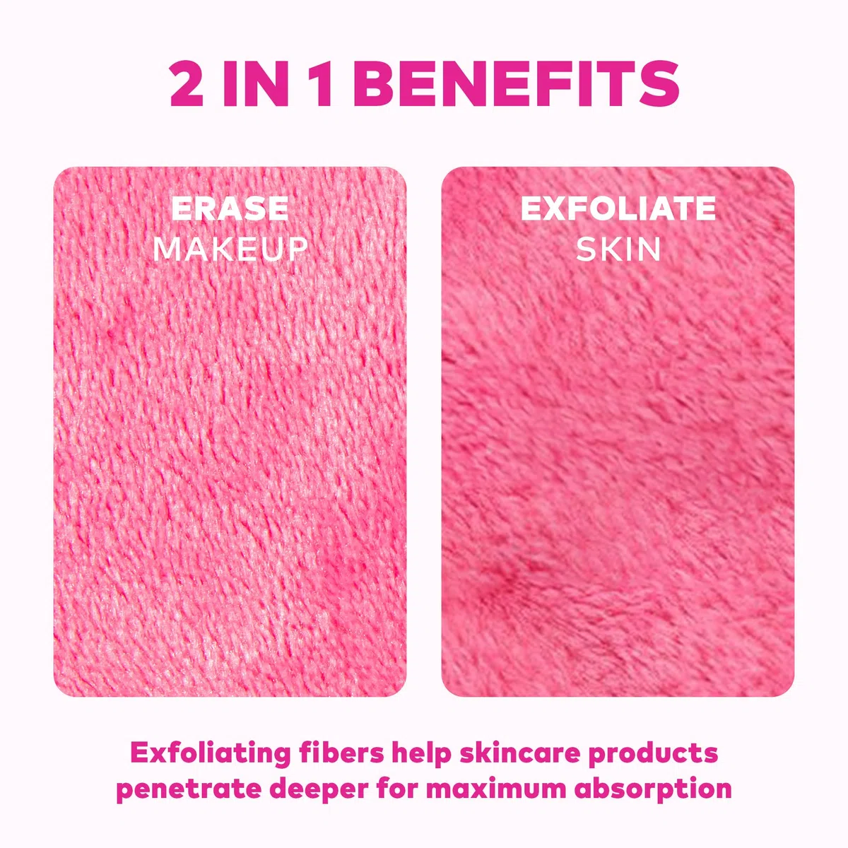 The Original MakeUp Eraser Cancella Tutto il Trucco Con la Sola Acqua, Compresi Mascara, Fondotinta, Rossetto e Molto Altro!